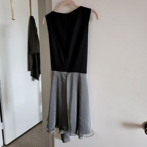 Very short eautiful crepe top with chiffon over crepe dress.